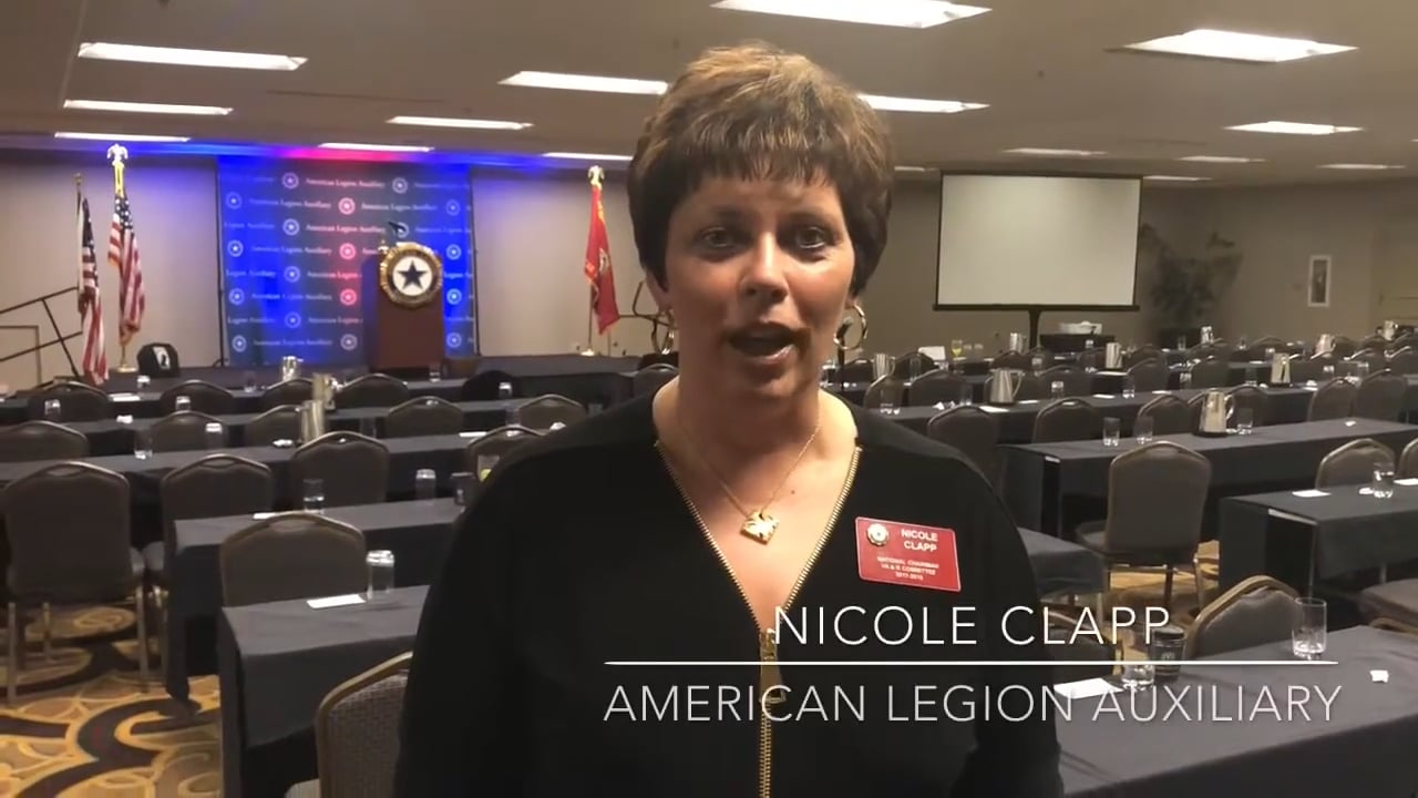 Play video testimonial from Nicole Clapp, American Legion Auxiliary