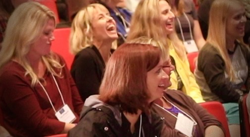 audience laughing